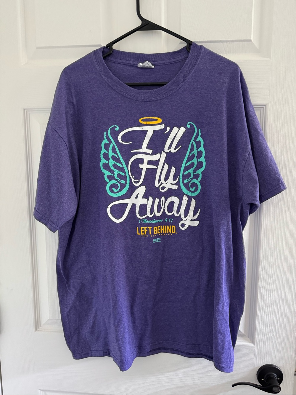 Purple 'I'll Fly Away' Graphic Tee